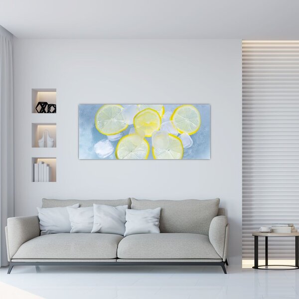 Citrom a jégben képe (120x50 cm)
