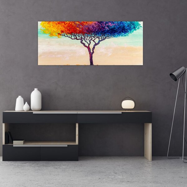 Egy festett fa képe (120x50 cm)