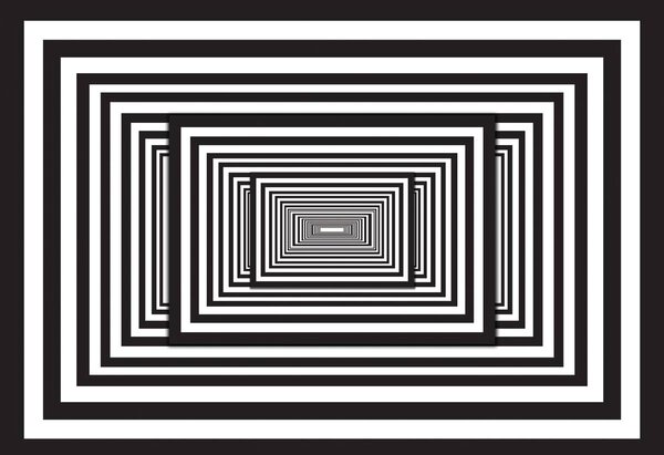 Fotótapéta - Fehér és fekete 3D-s alagút (152,5x104 cm)