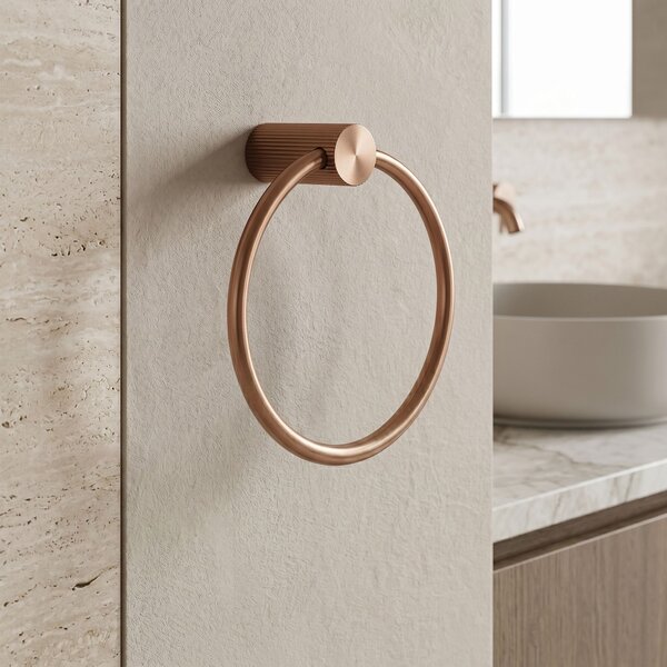 Fürdőszobai akasztó Ring 64106 SOLO Brush Copper