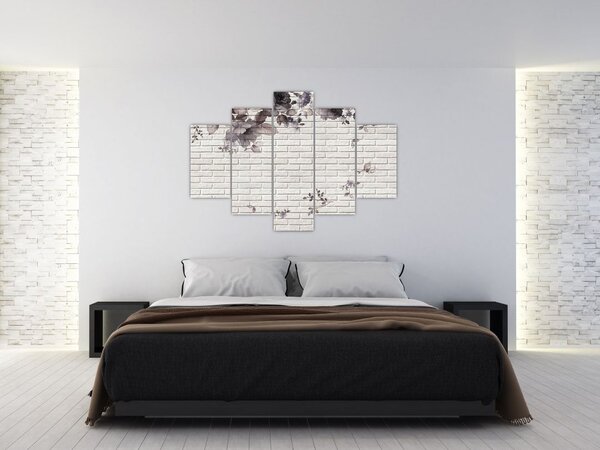 A fal egy képe és a csokor (150x105 cm)