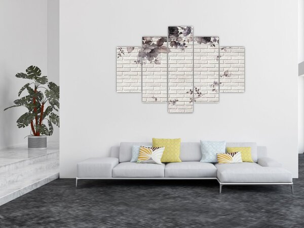A fal egy képe és a csokor (150x105 cm)