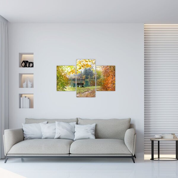 Egy tó képe (90x60 cm)