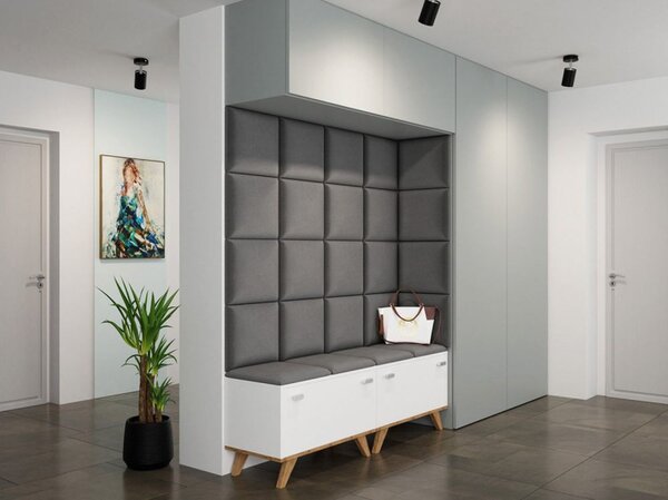 PAG kárpitozott falpanel 30x30 - szürke