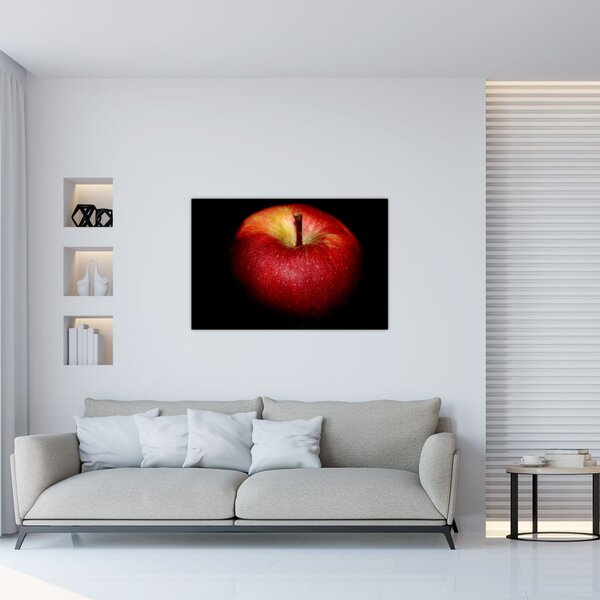 Az alma képe és a fekete háttér (90x60 cm)