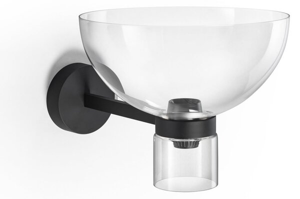 Fali Lámpa FLOS, Nocturne Bowl, dimmable, Fekete, Folyosó, Alumínium, Dizájn