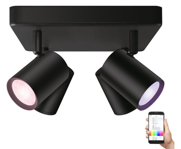 WiZ WiZ - LED RGBW Dimmelhető spotlámpa IMAGEO 4xGU10/4,9W/230V fekete Wi-Fi WI0071