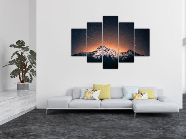 Egy éjszakai égbolt és a hegy képe (150x105 cm)