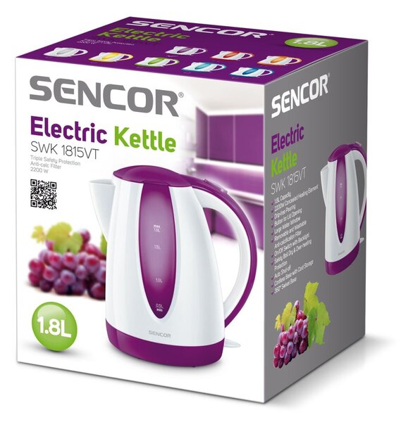 Sencor SWK 1815VT 1,8l Vízforraló Lila 2000W