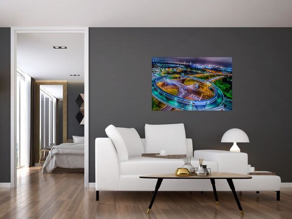 Kép - éjszakai panoráma (90x60 cm)