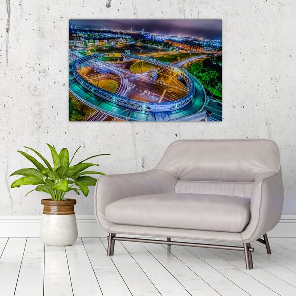 Kép - éjszakai panoráma (90x60 cm)