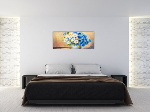 Festett kép egy váza virágról (120x50 cm)