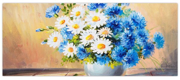 Festett kép egy váza virágról (120x50 cm)