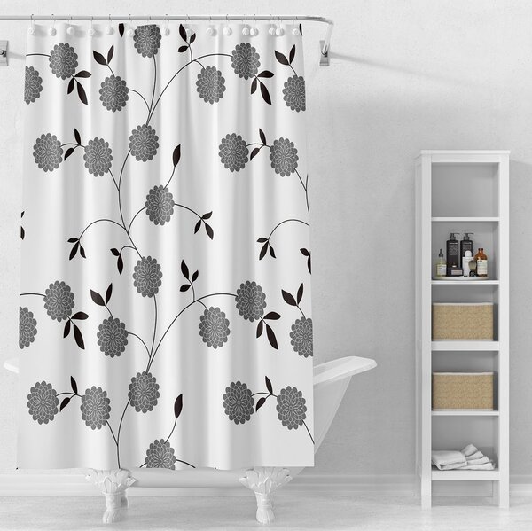 Aqualine Aqualine, zuhanyfüggöny 180x180cm, vinil, fehér/kék/fekete, ZV037