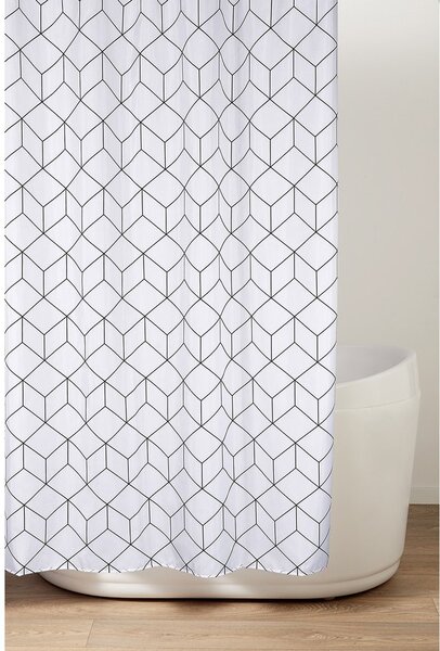 Aqualine Aqualine, Zuhanyfüggöny 180x200cm, poliészter, körök, ZV029
