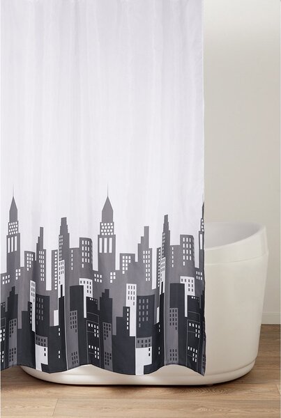 Aqualine Aqualine, Zuhanyfüggöny 180x200cm, poliészter, körök, ZV030