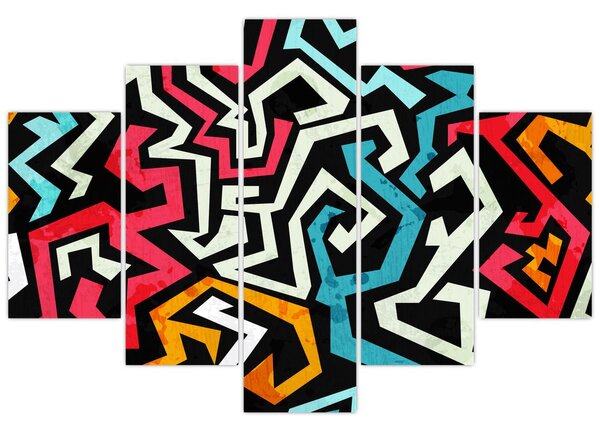 Grafikus absztrakciós kép (150x105 cm)