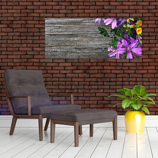 Kép - réti virágok (120x50 cm)