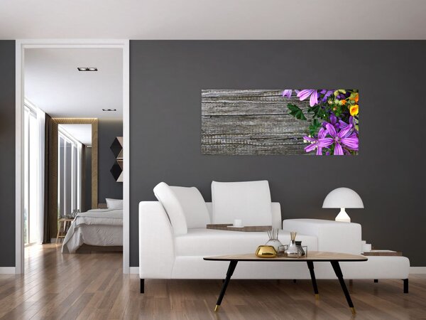 Kép - réti virágok (120x50 cm)