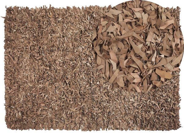 Shaggy szőnyeg - Bőr - Bézs - 140x200 cm - MUT