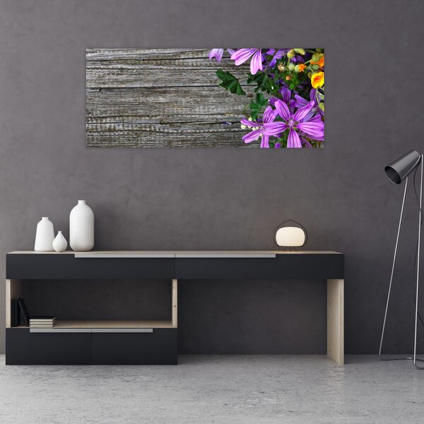 Kép - réti virágok (120x50 cm)