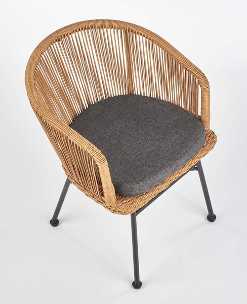 Rattan kerti fotel K400