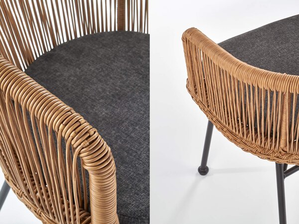 Rattan kerti fotel K400