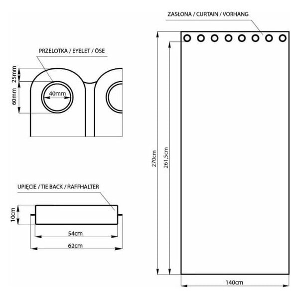 Lila bársony dimout (részleges sötétítő) függöny 140x270 cm Eyelets – Restilo