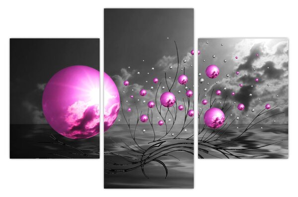 Rózsaszín gömbök képe (90x60 cm)