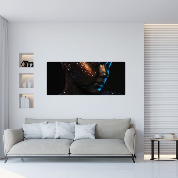 Csillogó nő képe (120x50 cm)