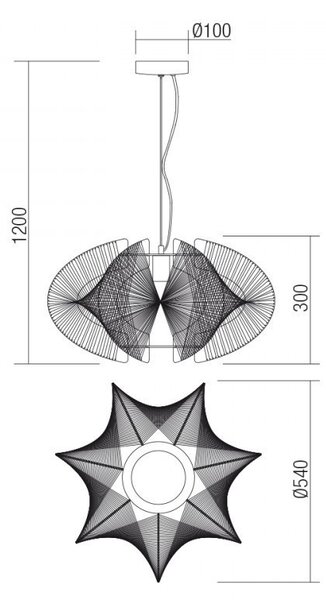 ARCADIA modern függőlámpa, 54 cm,ovális