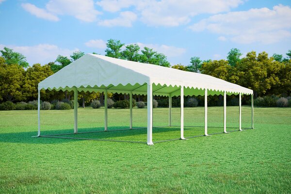 Party sátor 5x10 m PRÉMIUM - tűzálló szín piros-fehér