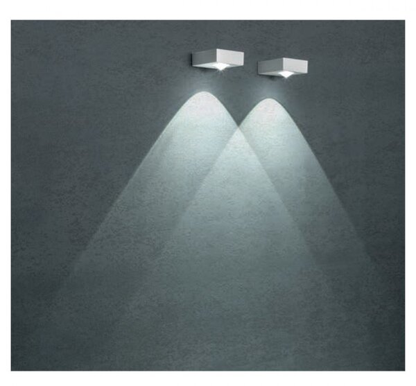 LENS kültéri LED fali lámpa matt fehér IP54 3W/2900-3100K