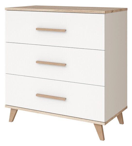 Flip white oak komód