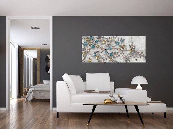 Kép - Az ágon - absztrakt (120x50 cm)