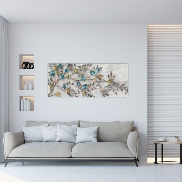 Kép - Az ágon - absztrakt (120x50 cm)