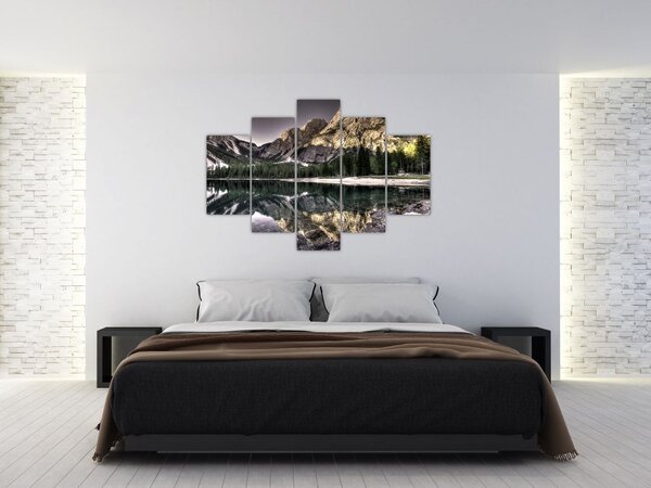 Tó a hegyekben képe (150x105 cm)