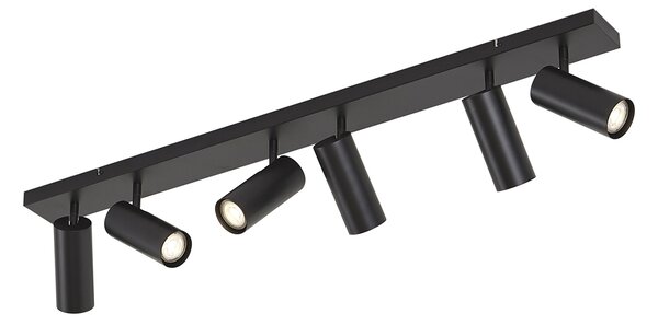 Modern mennyezeti lámpa fekete 102 cm 6 izzós állítható - Renna