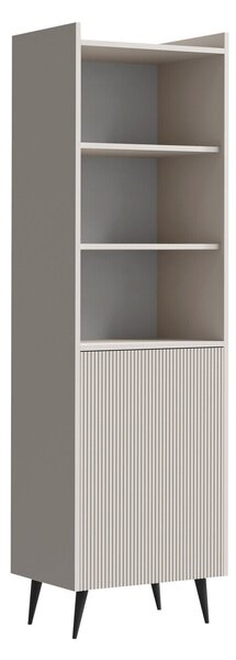Könyvespolc Mirfivu 100, Ajtókkal, Zárt, Közepes sűrűségű farostlemez, Laminált forgácslap, 180x52x41cm, Kasmír