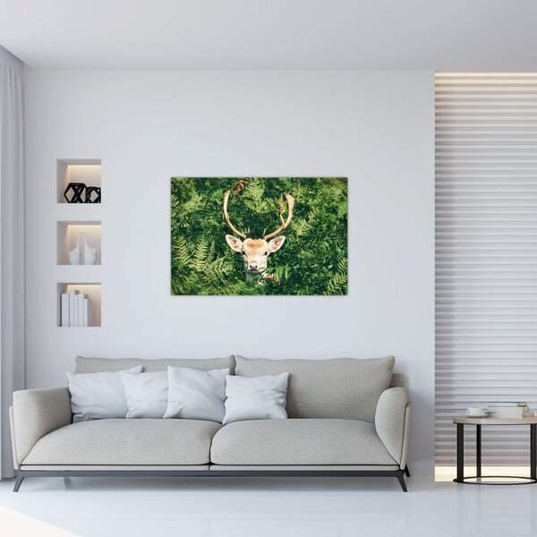 Kép - őz fej részlete (90x60 cm)