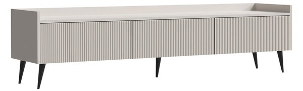 TV-állvány Mirfivu 104, Közepes sűrűségű farostlemez, Laminált forgácslap, 45x180x41cm, Kasmír