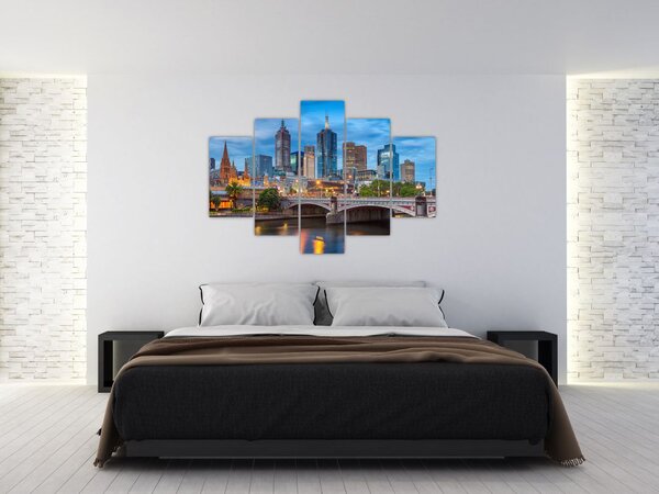 Melbourne város képe (150x105 cm)