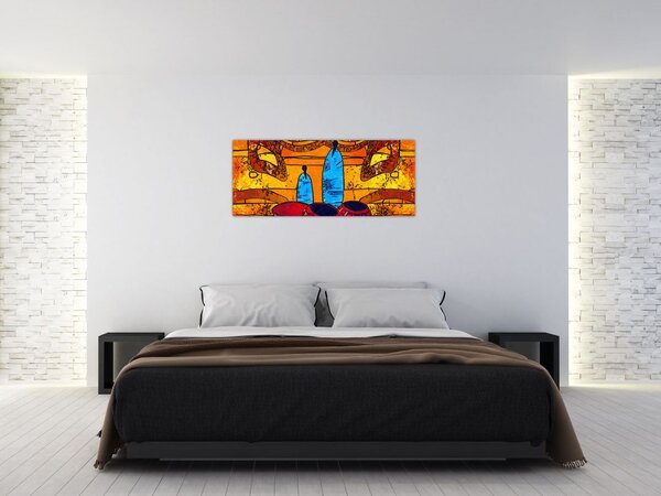 Kép - Ősi festészet (120x50 cm)