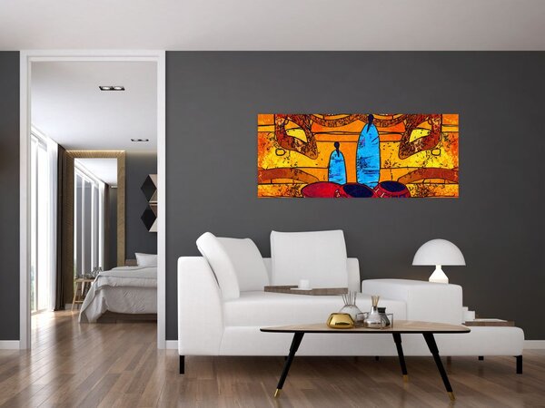 Kép - Ősi festészet (120x50 cm)