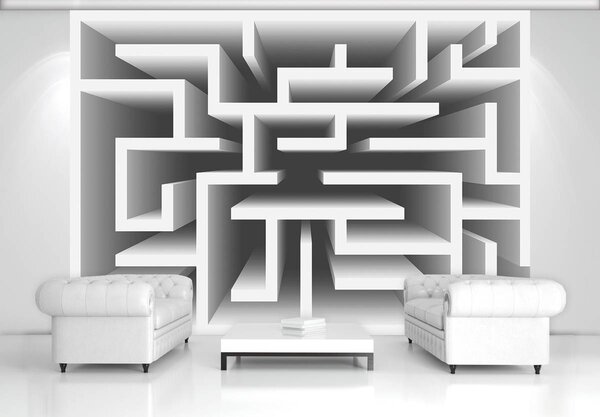 Fotótapéta - 3D labirintus (152,5x104 cm)