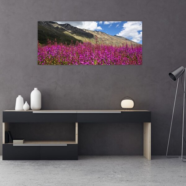 Hegyi rét tája (120x50 cm)