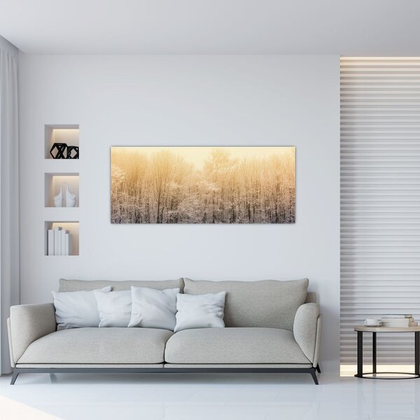 Fagyos erdő képe (120x50 cm)