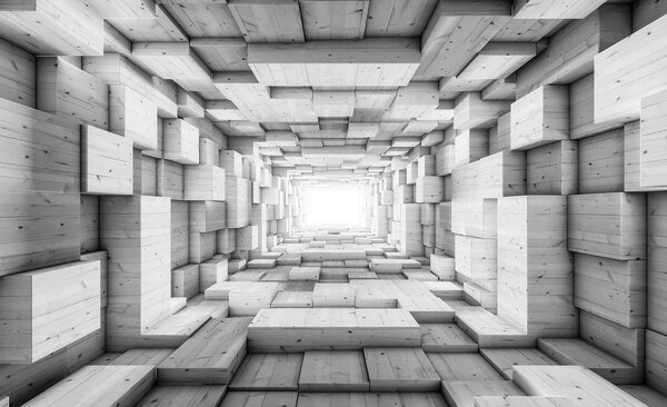 Fotótapéta - 3D fa alagút (152,5x104 cm)
