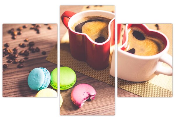Kávé és a macaroon képe (90x60 cm)