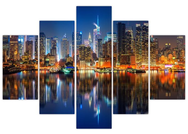 Manhattan képe éjjel (150x105 cm)